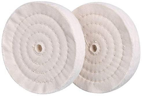 SCOTTCHEN Extra Thick Buffing Polishing Wheel 6inch (70 Ply) For Bench grinder Tool With 1/2" Arbor Hole 2 PACK - SCOTTCHEN