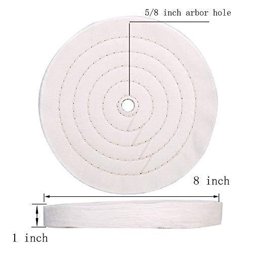 scottchen PRO Buffing Polishing Wheel 3-Step Fine Cotton (60 Ply) / Soft  Flannel (40 Ply) / High-Grade Cloth (90 Ply) 3/4 Arbor Hole for Wood Lathe