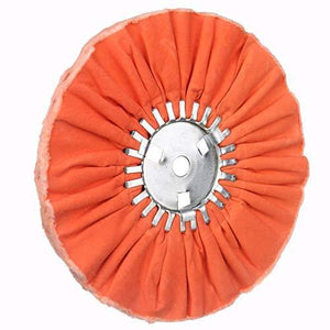 10" Orange Airway Buffing Wheel,5/8'' Arbor Hole,16 Plys/Medium Polishing for Angle Grinder,1PC - SCOTTCHEN