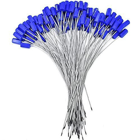 Numbered Security Tags Tamper Proof Tags Pull Tight Steel Wire Seals 100 pcs - SCOTTCHEN