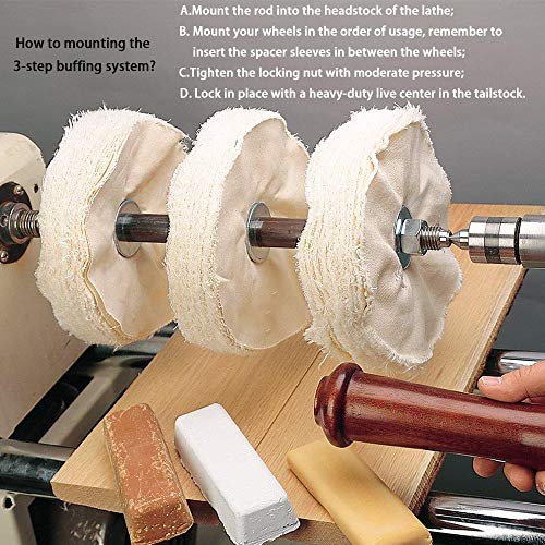 SCOTTCHEN PRO Wood Working 3-Step Lathe Buffing System Morse Taper 2