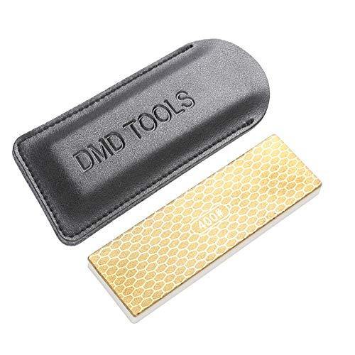 Pocket Double Sided Diamond/Ceramic Knife Sharpening Stone with Black Pouch  Grits