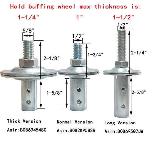 EMILYPRO Shaft Arbor Extension 1/2" and 5/8"/ Motor Arbor Threaded Shaft Adapter for Buffing Grinding Wheels / Fit for Bench Grinder - Right 1 Pack - SCOTTCHEN