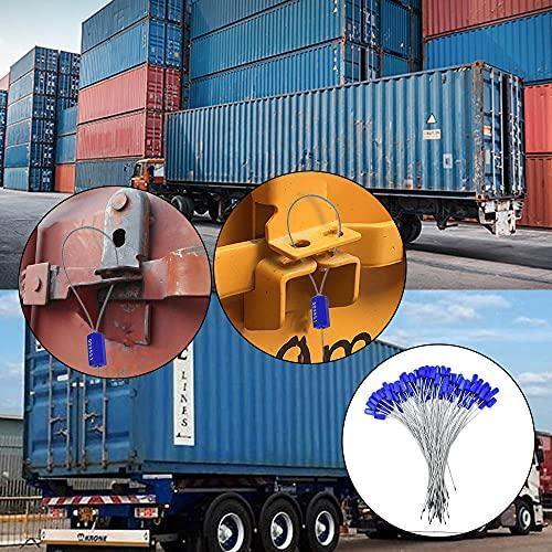 Numbered Security Tags Tamper Proof Tags Pull Tight Steel Wire Seals 100 pcs - SCOTTCHEN